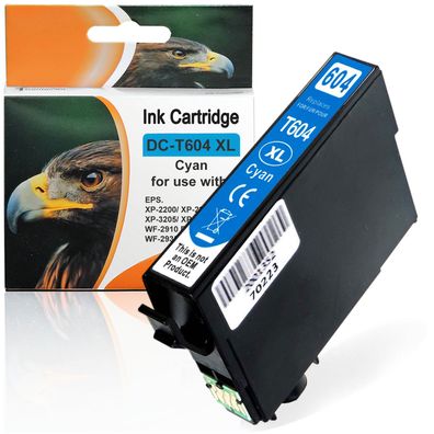 Kompatibel Epson C13T10H24010, 604XL C Cyan Blau Druckerpatrone für 350 Seiten ...