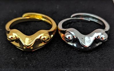 Frosch Ring Gold oder Silberfarben One Size