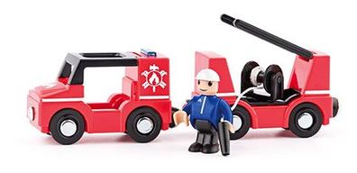 Feuerwehrauto mit Schlauchanhänger