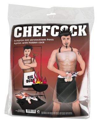 ChefCock Erotische Schürze mit Plüschpenis