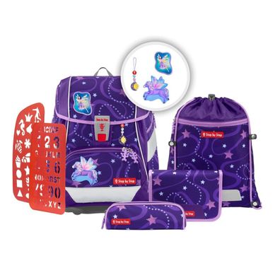 Step by Step 2in1 Plus Schulrucksack-Set 6tlg. Pegasus Family