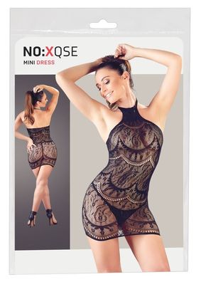 NO: XQSE Minikleid mit String - Netz-Look, florales Muster