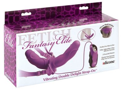 Fetish Fantasy Elite - Doppelstrap-on mit Vibratoren