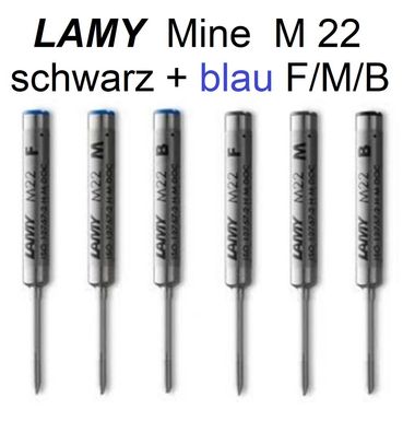 LAMY PICO Mine M22 schwarz oder blau F/ M/ B Kugelschreibermine M 22 Kulimine