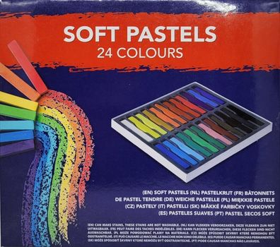 Weiche Pastell Farbe soft 48 Stück Kunst malen Kreativität (Doppelpack 2x24 Stück)
