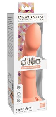 Dillio Platinum Super Eight - Flexibler Dildo mit Saugfuß