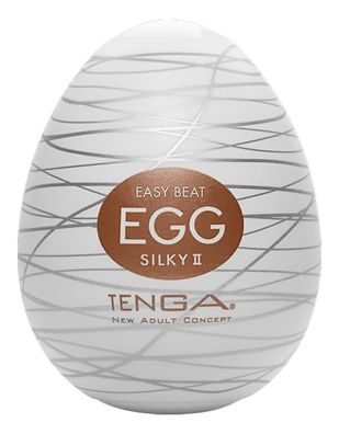 TENGA Egg Silky II - Einmal-Masturbator-Sleeve mit Rillenfaden-Reizstruktur
