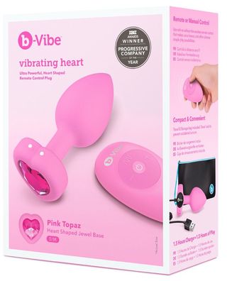 b-Vibe Vibro-Analplug mit Herzstopper