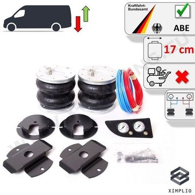 Zusatz-luftfederung 17 cm Zweikreisanlage für Fiat Ducato X250 X290-X295 ab 2021