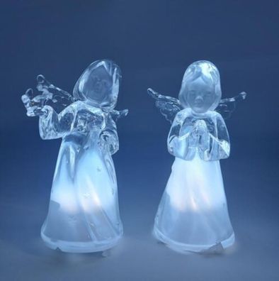 Weihnachtliche Engel-Figur 10cm aus Acryl mit Licht sortierter Artikel Lieferumfang 1