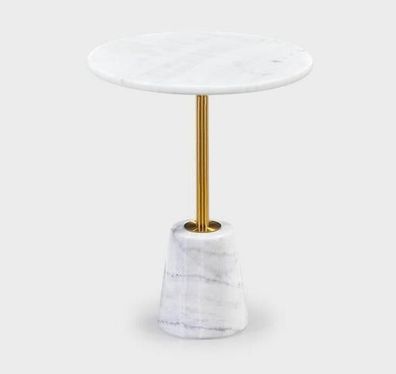 Weißer Rundtsch Marmortische Metall Möbel Beistelltische Designer Tisch