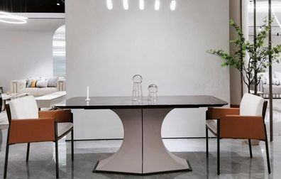 Esstisch aus Naturholz stilvoller Esstisch weißer Tisch im modernen Stil