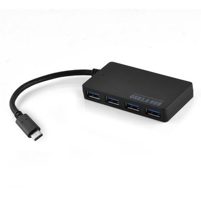Cadorabo 4-Port USB 3.0 Multischnittstelle USB Hub Plug & Play mit USB-C Stecker ...