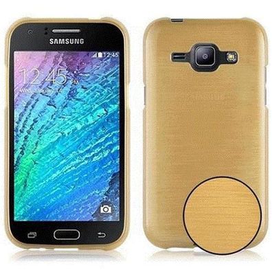 Cadorabo Hülle kompatibel mit Samsung Galaxy J1 2015 in GOLD - Schutzhülle aus ...