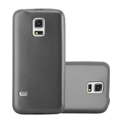 Cadorabo Hülle kompatibel mit Samsung Galaxy S5 / S5 NEO in Metallic GRAU - Schutz...