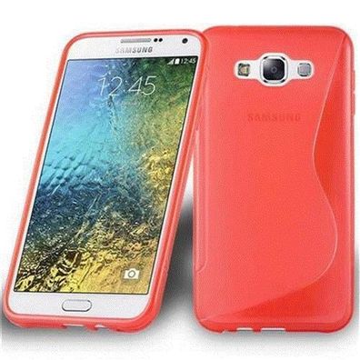 Cadorabo Hülle kompatibel mit Samsung Galaxy E7 in Inferno ROT - Schutzhülle aus ...