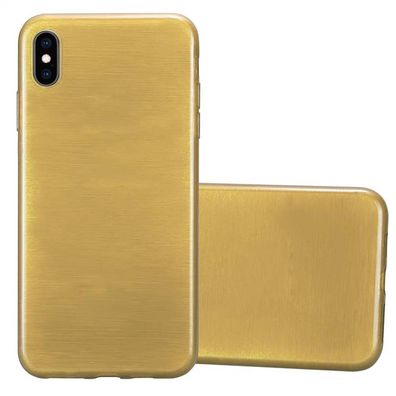 Cadorabo Hülle kompatibel mit Apple iPhone XS MAX in GOLD - Schutzhülle aus flexib...