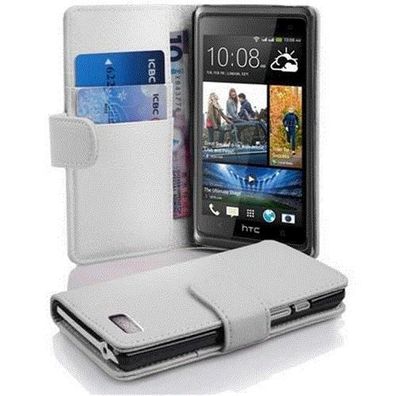 Cadorabo Hülle kompatibel mit HTC Desire 600 in Magnesium WEIß - Schutzhülle aus ...