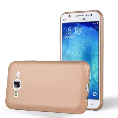 Cadorabo Hülle kompatibel mit Samsung Galaxy J5 2015 in Metallic ROSÉ GOLD - Schut...