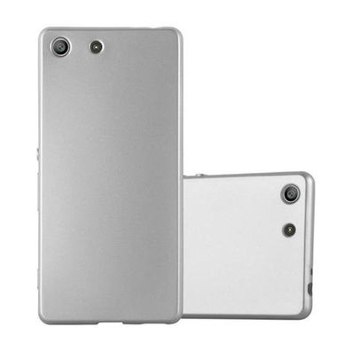 Cadorabo Hülle kompatibel mit Sony Xperia M5 in Metallic SILBER - Schutzhülle aus ...