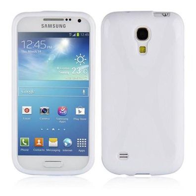 Cadorabo Hülle für Samsung Galaxy S4 MINI in Magnesium WEIß Handyhülle aus flexibl...
