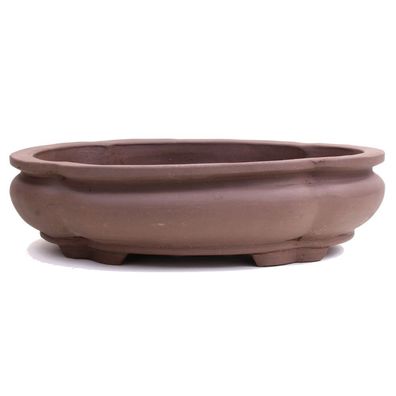 Bonsai - Schale oval 50 x 38,5 x 14,5 cm, unglasiert, braun, frostfest 40865