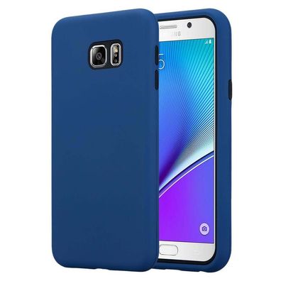 Cadorabo Hülle kompatibel mit Samsung Galaxy NOTE 5 in DUNKEL BLAU - Hybrid Schutz...