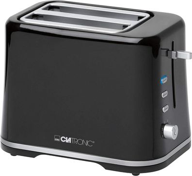 Clatronic 2-Scheiben Toaster TA 3554 schwarz Brötchenaufsatz Cool-Touch Gehäuse
