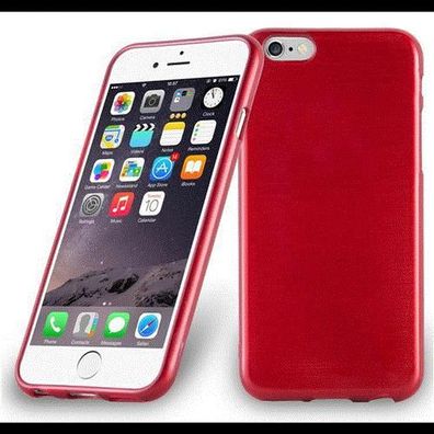 Cadorabo Hülle kompatibel mit Apple iPhone 6 / 6S in ROT - Schutzhülle aus flexibl...