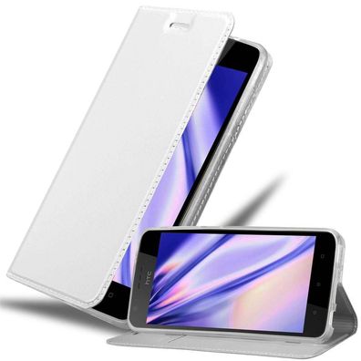 Cadorabo Hülle kompatibel mit HTC Desire 10 Lifestyle / Desire 825 in CLASSY SILBE...