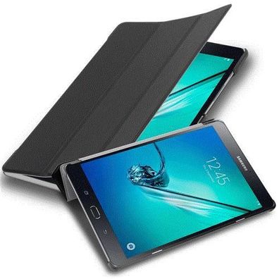 Cadorabo Tablet Hülle kompatibel mit Samsung Galaxy Tab S2 (8 Zoll) in SATIN SCHWA...