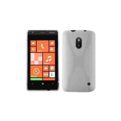 Cadorabo Hülle für Nokia Lumia 620 in Magnesium WEIß Handyhülle aus flexiblem TPU ...
