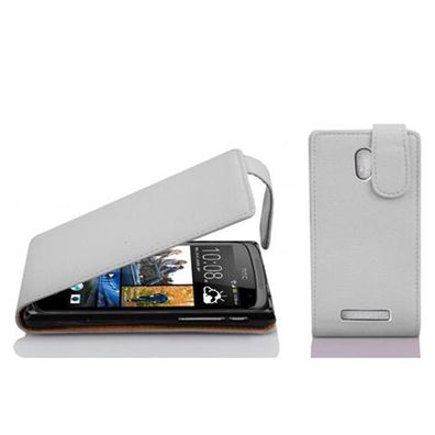 Cadorabo Hülle kompatibel mit HTC Desire 500 in Magnesium WEIß - Schutzhülle im ...