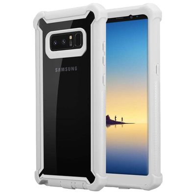 Cadorabo Hülle kompatibel mit Samsung Galaxy NOTE 8 in BIRKEN GRAU - 2-in-1 Schutz...