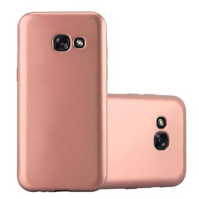 Cadorabo Hülle kompatibel mit Samsung Galaxy A3 2017 in Metallic ROSÉ GOLD - Schut...