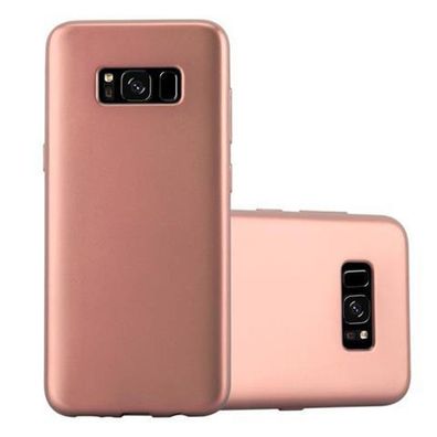 Cadorabo Hülle kompatibel mit Samsung Galaxy S8 in Metallic ROSÉ GOLD - Schutzhüll...