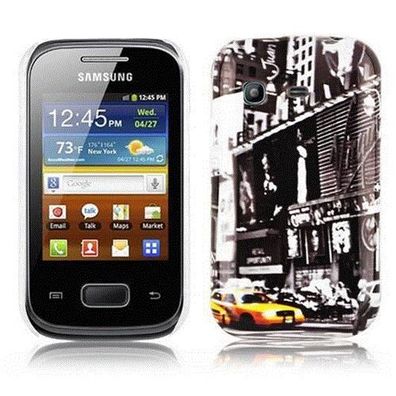 Cadorabo Hülle kompatibel mit Samsung Galaxy POCKET mit NEW YORK CAB Aufdruck - ...