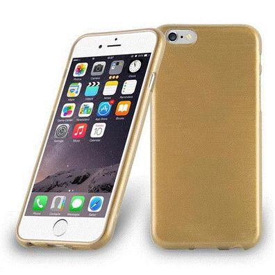 Cadorabo Hülle kompatibel mit Apple iPhone 6 / 6S in GOLD - Schutzhülle aus flexib...
