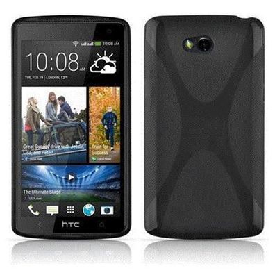 Cadorabo Hülle kompatibel mit HTC Desire 600 in OXID Schwarz - Schutzhülle aus ...