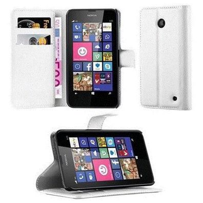 Cadorabo Hülle kompatibel mit Nokia Lumia 630 / 635 in ARKTIS WEIß - Schutzhülle ...