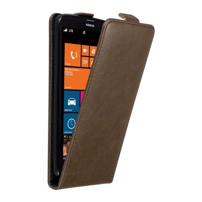 Cadorabo Hülle kompatibel mit Nokia Lumia 1320 in KAFFEE BRAUN - Schutzhülle im ...