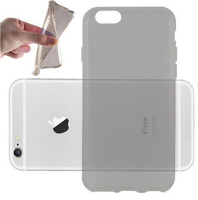 Cadorabo Hülle kompatibel mit Apple iPhone 6 / 6S in Transparent Schwarz - Schutzh...