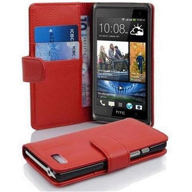 Cadorabo Hülle kompatibel mit HTC Desire 600 in Inferno ROT - Schutzhülle aus ...