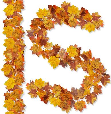 Herbstkranz mit Ahornblättern, Ahornblatt-Kranz, Herbstblatt-Girlande