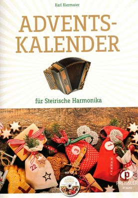 Steirische Harmonika Noten : Adventskalender m. CD - Weihnachten - Griffschrift