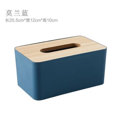 Taschentuchbox mit Holzdeckel, Aufbewahrungsbox fér das Wohnzimmer