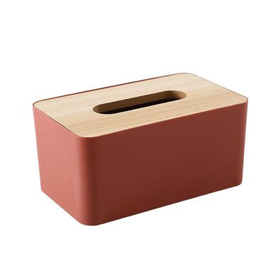 Taschentuchbox mit Holzdeckel, Aufbewahrungsbox fér das Wohnzimmer