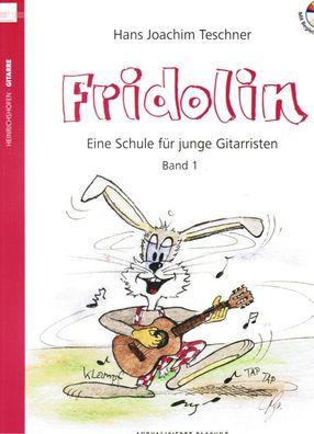 Gitarre Noten Schule : Fridolin 1 mit CD Gitarrenschule Kinder Anfänger Teschner