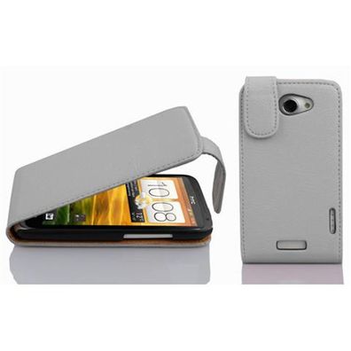 Cadorabo Hülle für HTC ONE X / X+ in Magnesium WEIß Handyhülle im Flip Design aus ...