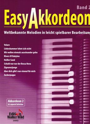 Akkordeon Noten : Easy Akkordeon Band 2 leicht - leMittel Weltbekannte Melodien